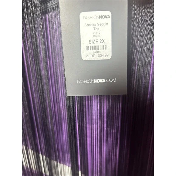 Black Fringe Sequin Bralette Dress - Picture 6 of 9